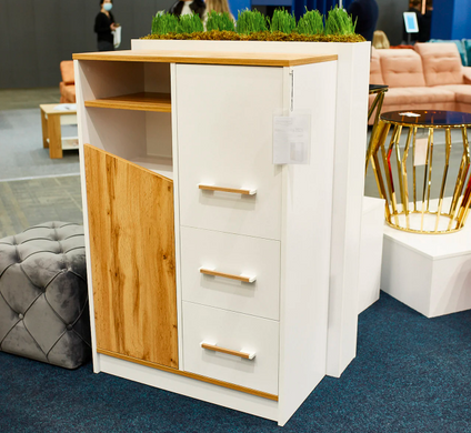 Фотографія Комод UNITY D Intarsio Лівий Дуб Тахо / Біла Аляска Комод UNITY D Intarsio Лівий Дуб Тахо / Біла Аляска жива фотографія