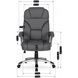 Стул офисный поворотный MEBEL ELITE BARNI экокожа Серый