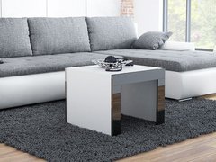 Журнальный столик TESS MINI 60x60 Cama Белый Мат / Черный Глянец