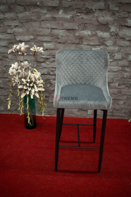 Барний стілець COLIN B H-1 Velvet Signal Сірий жива фотографія
