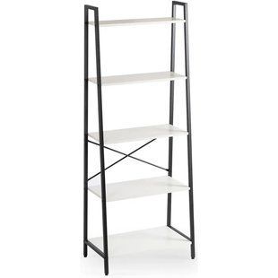 Стелаж MEBEL ELITE ERVA білий / чорний жива фотографія
