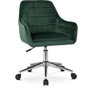 Стілець офісний поворотний оксамитовий MEBEL ELITE FABIO Velvet Зелений жива фотографія