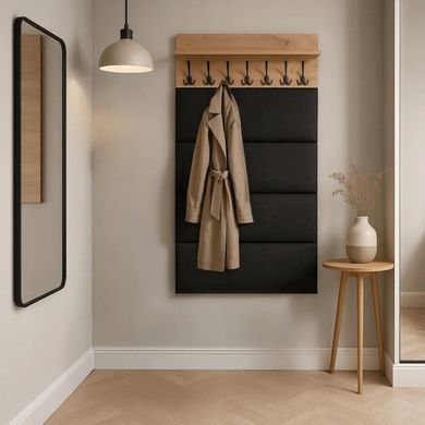 Вешалка MEBEL ELITE PRATO 80 Дуб Артизан/графит реальная фотография
