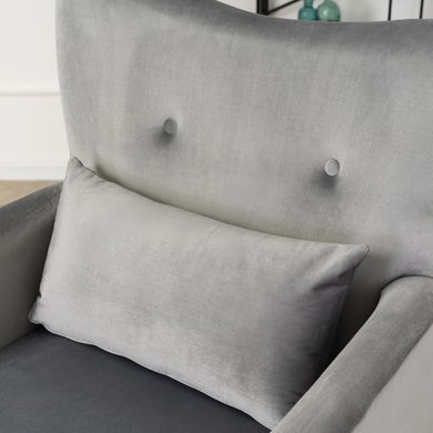 Крісло м'яке BUNNY Velvet MEBEL ELITE Сірий