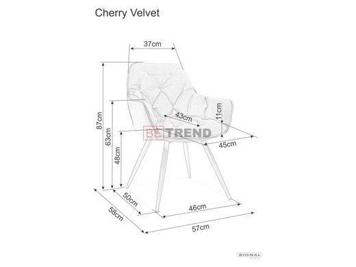 Кресло CHERRY Velvet Signal Светло Серый реальная фотография