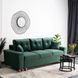Диван 3-х місний оксамитовий MEBEL ELITE EMIL Velvet 230 см Зелений жива фотографія