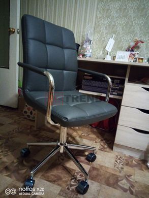 Компьютерное кресло Q-022 Signal Экокожа Черный реальная фотография