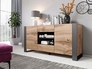Комод WOOD Cama Дуб Вотан / Антрацит реальная фотография