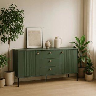 Комод MEBEL ELITE SOFT 154 Зеленый реальная фотография
