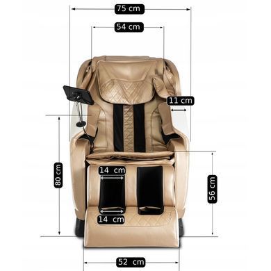 Масажне крісло MEBEL ELITE RX ULTRA PRO MAX екошкіра бежевий