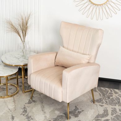 Кресло мягкое DIANA Velvet MEBEL ELITE Беж