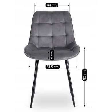 Комплект стол MEBEL ELITE HARRY 102(142)х102 см, дубовый/черный, и 6 стульев CHRIS серого цвета реальная фотография