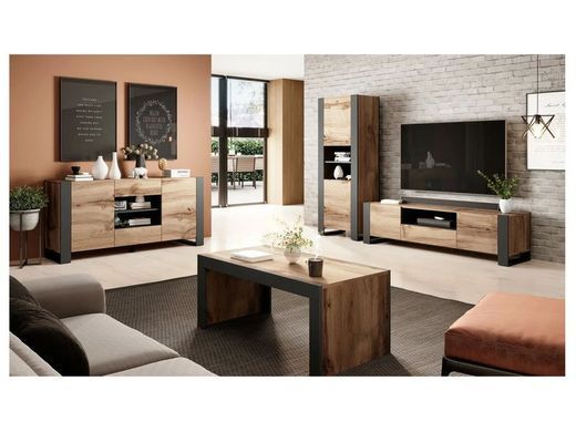 Комод WOOD Cama Дуб Вотан / Антрацит реальная фотография