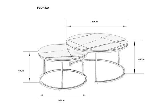 Журнальный столик FLORIDA C Intarsio 80x80 Серый/Черный реальная фотография
