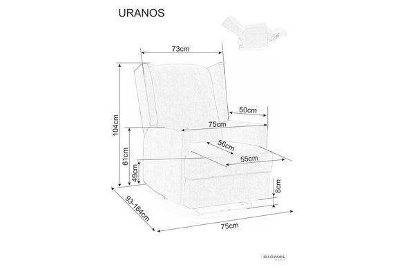 Кресло раскладное URANOS Signal Серый
