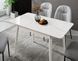 Стіл TALLINN CERAMIC Intarsio 90(120)*70 білий глянець/кашемір