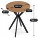 Стол MEBEL ELITE LAUREN 60X60 Дуб золотой/Черный