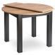 Комплект стол MEBEL ELITE HARRY 102(142)х102 см, дубовый/черный, и 6 стульев CHRIS серого цвета