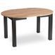 Комплект стол MEBEL ELITE HARRY 102(142)х102 см, дубовый/черный, и 6 стульев CHRIS серого цвета