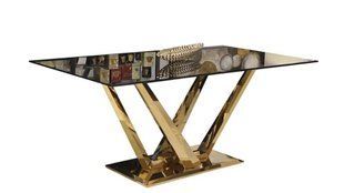 Стіл Скляний ФЛОРИДА Prestol 180x100 Димчастий жива фотографія