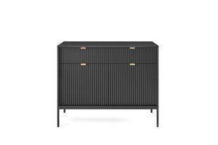 Комод Perfect Home Новая/Nova 2-дверный с 2 ​​ящиками и черными ножками KSZ104 Черный реальная фотография