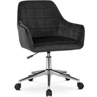 Стілець офісний поворотний оксамитовий MEBEL ELITE FABIO Velvet Чорний жива фотографія