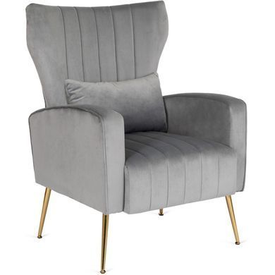 Кресло мягкое DIANA Velvet MEBEL ELITE Серый