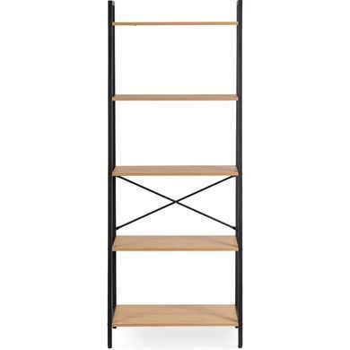Стелаж MEBEL ELITE ERVA Золотий дуб / Чорний жива фотографія