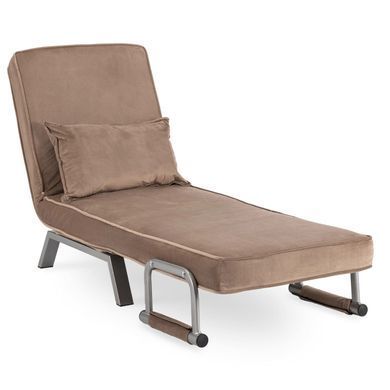 Крісло розкладне MEBEL ELITE BART Velvet&nbsp;Бежевий