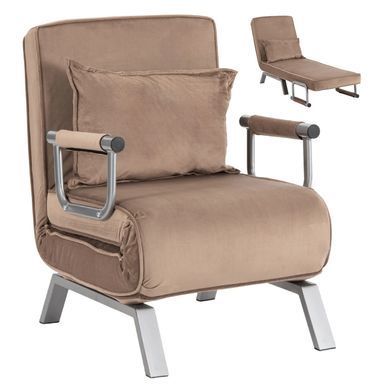 Крісло розкладне MEBEL ELITE BART Velvet&nbsp;Бежевий