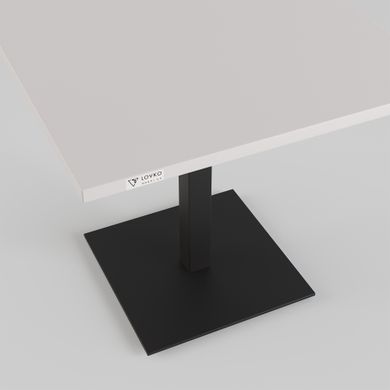 Стол Tetra light mini h-45 Lovko черный металл/белый ДСП (текстура) реальная фотография