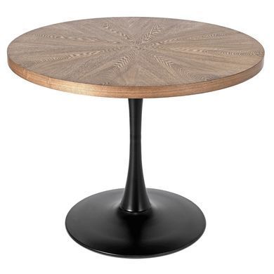 Комплект стол MEBEL ELITE LINO 100х100 см Орех/Черный +4 стулья GARY 2 Зеленый/орех реальная фотография