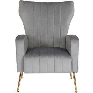 Кресло мягкое DIANA Velvet MEBEL ELITE Серый