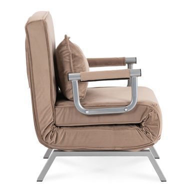 Крісло розкладне MEBEL ELITE BART Velvet&nbsp;Бежевий