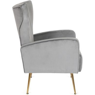 Кресло мягкое DIANA Velvet MEBEL ELITE Серый