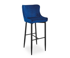 Барный стул COLIN B H-1 Velvet Signal Синий реальная фотография