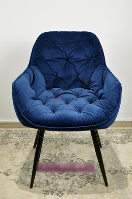 Кресло CHERRY Velvet Signal Синий реальная фотография