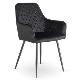 Стілець оксамитовий MEBEL ELITE BRESSO Velvet Чорний жива фотографія