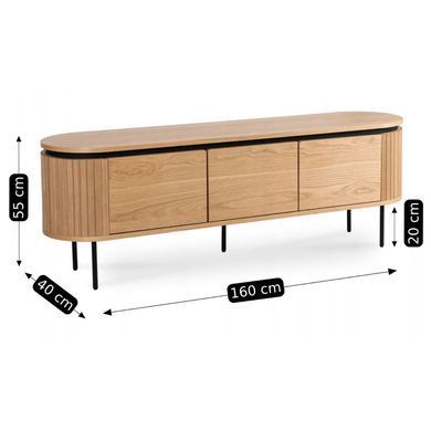 ТВ Тумба MEBEL ELITE MARISSA MAXI 160 Дуб жива фотографія
