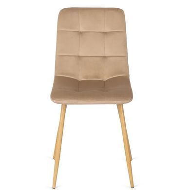 Стул бархатный MEBEL ELITE FREDY Velvet, Бежевый реальная фотография