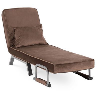 Кресло раскладное MEBEL ELITE BART Velvet&nbsp;Коричневый