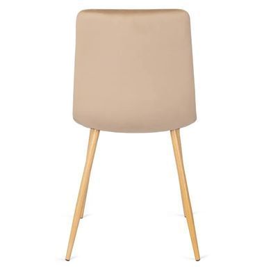Стул бархатный MEBEL ELITE FREDY Velvet, Бежевый реальная фотография