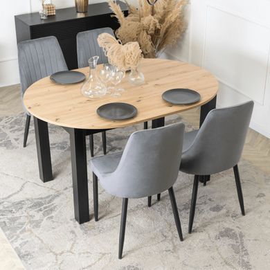 Стілець оксамитовий MEBEL ELITE BARI Velvet Сірий жива фотографія
