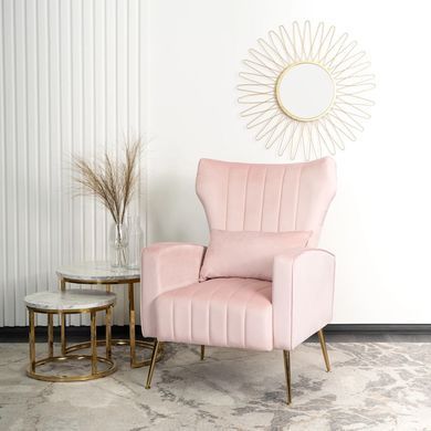 Крісло м'яке DIANA Velvet MEBEL ELITE Рожевий