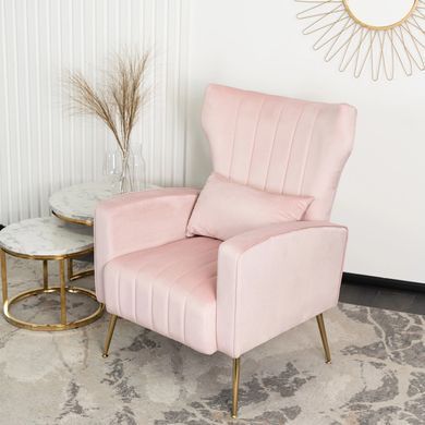 Крісло м'яке DIANA Velvet MEBEL ELITE Рожевий