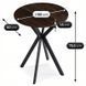 Стол MEBEL ELITE LAUREN 60X60 Орех/черный