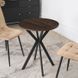 Стол MEBEL ELITE LAUREN 60X60 Орех/черный