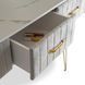 Туалетный столик с креслом MEBEL ELITE SANDY Серый / золотой