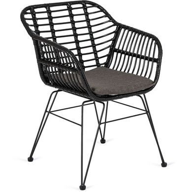 Комплект садових меблів MEBEL ELITE стіл FARGO + 4 стільці MUSA Чорний