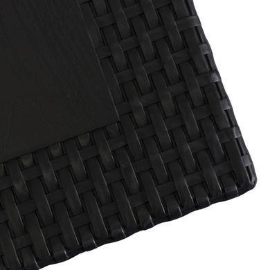 Комплект садових меблів MEBEL ELITE стіл FARGO + 4 стільці MUSA Чорний